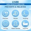 LYJEE Motion Sickness 밴드 성인과 어린이를위한 안티 Nausea 팔찌 아침 Sickness 구호 자동차, 바다, 공기 Sickness (녹색)에 대한 임신 여성 Acupressure Nausea 구호