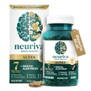 NEURIVA Ultra Decaffeinated Clinically는 정신 건강, 기억, 초점 및 농도, Cognivive, Neurofactor, Phosphatidylserine, 비타민 B6 B12, 60 캡슐을 위한 Nootropic 뇌 보충교재를 시험했습니다