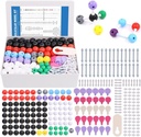 Swpeet 307 PC 분자 모델 키트 유기 및 무기 화학 - 화학 분자 모델 학생 및 교사 세트 - 126 원자 및 30 궤도 및 150 링크 및 1 짧은 링크 제거 도구