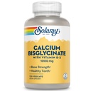 Solaray 칼슘 Bisglycinate 1000mg 비타민 D-3, 뼈 강도 및 건강한 치아 지원, 향상된 흡수 및 소화, 30 서빙, 120 VegCaps