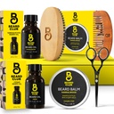 남자를위한 Beard 클럽 Beard 키트 - Grooming & Care Kit - Cedar & Sandalwood Oil, Sandalwood Balm, Boar Bristle Brush, Comb, Trimming Scissors - 아빠 선물 세트