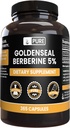 PURE ORIGINAL INGREDIENTS Goldenseal Berberine No 마그네슘 또는 쌀 필러, 항상 순수, 실험실 검증 (365 개)