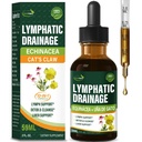 Cleavers 림프 배수장치는 Lymph 체계 Detox Cleanse, Echinacea, 우유 이틀, 고양이 클로, 심황, Dandelion, Burdock Immune 지원 보충교재를 강화합니다. 2oz
