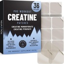Pre Workout Creatine Patch - 36 PC | 크레아틴 Monohydrate & Pyruvate | 에너지 지원 및 근육 회복 | 체육관, 피트니스 및 Active Lifestyle에 사용하기 쉬운 접착 패치