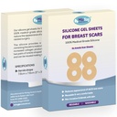 Breast 수술 흉터 용 실리콘 흉터 시트 Breast Reduction, Breast Augmentation, Breast Enhancement, Lift 또는 Post Mastectomy - 포스트 Op Bra의 재사용 및 편안한