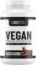 Biomental Vegan 초콜릿 단백질 분말 - 식물 기반 - 쉬운 흡수 - 맛있는 초콜릿 - 근육 건물, 이상적인 건강한 Vegan 라이프 스타일 - 비 GMO, 글루텐 - 무료 단백질 보충