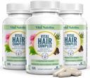 Vital Hair Complex - 여성과 남성을위한 헤어 성장 비타민 - 비타민 B - 건강한 헤어 스킨 및 손톱을위한 헤어 성장 보충 -Hormone & 글루텐 무료 - 여성 비타민