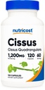 Nutricost Cisssus Quadrangularis (1200mg) 120 캡슐 - 60 서빙, 글루텐 무료, 비 GMO 및 채식 친화적 인