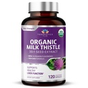 유기 우유 이틀 | 비 GMO 2000mg 4X 집중된 채식 일일 보충 w/Silymarin Seed Extract for Liver Support, Detox and Cleanse - 60 Veggie Capsules