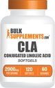 BulkSupplements.com CLA Softgels - Conjugated Linoleic Acid, CLA 보충제 - 글루텐 무료, 서빙 당 2 Softgels (2000mg), 120 개 (팩 1)