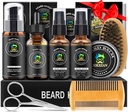 남자 Grooming & Care Set w/2 Pack Beard Serum, Wash, Oil, Balm, Comb, Brush, Scissor, Bag, EBook, Men 아빠 형제 크리스마스 Stocking Stuffers를위한 독특한 생일 선물을위한 XIKEZAN Beard Kit