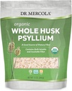 Mercola Organic Whole Husk Psyllium Dietary Supplement, 68 서빙 (12 온스), 다이어트 섬유의 좋은 소스, 소화 건강, 비 GMO, 글루텐 무료, 콩 무료, USDA 유기 지원