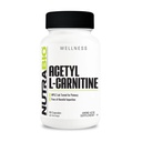NutraBio Acetyl L 카르니틴 (ALCAR) 보충교재, 500mg - 지원 자연적인 에너지 생산, 대사 관리 및 전반적인 건강, 90의 캡슐
