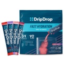 DripDrop Hydration Packets - 수분이 많은 다양성 팩 - 단일 Serve Electrolytes Powder Drink Mix - 포도, 과일 펀치, Strawberry Lemonade, Cherry - Non-GMO, 글루텐 무료, Vegan - 32 스틱