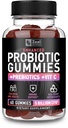 성인과 어린이 (60 개)에 대한 프로 바이오 틱 구미 | 5 억 CFU) w/Organic Berry Antioxidants & 비타민 C Immune 지원 및 Digestion gummy- Prebiotics 및 여성 구미를위한 프로 바이오 틱