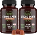YUM-V'S 강한 지구 검정 Cohosh 뿌리 50mg (60 조사) - 자연적인 추출물 Menopause는 여자를 위한 밤 땀 & 뜨거운 섬광을 보충합니다