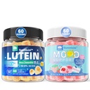 설탕 무료 Lutein 20mg Zeaxanthin 채워진 Gummies + 자연적인 Calm는 Ashwagandha와 Vegan Omega 3를 가진 성인을 위한 Gummies를 채웠습니다