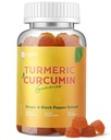 인화를위한 검은 후추와 심황 Gummies, 심황과 Ginger 보충 Immune 합동 지원, 설탕 무료 쿠르쿠민 생강 Gummies 성인 Vegan Non-GMO