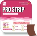 PROSTRIP® Iron+ AB-Fortis® 14mg 비타민 C, B1, B2, B6, Folic Acid, Beetroot, Spinach 및 Tart Cherry - 30 구강 채식 스트립 - 필요 없음 - Prowise Healthcare의 높은 흡수