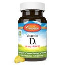 Carlson - 비타민 D3, 4000 IU (100 mcg), 비타민 D 보충교재, 뼈 & 면역 건강, Cholecalciferol 보충교재, 글루텐 자유로운 비타민 D 캡슐, 120 Softgels
