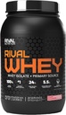 Rivalus Rivalwhey - Strawberry Creme 2lb - 100 % Whey Protein, Whey Protein Isolate 1 차 소스, 깨끗한 영양 프로필, BCAA, 미국산 금지 물질 없음