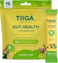 Tiiga Gut Health + Hydration Drink Mix - 7g Baobab, 5g Prebiotic Fiber, Electrolytes, No Dairy, Vegan, 추가 설탕, 소화, 일반, & 변비 - 16 서빙