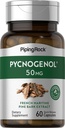 배관 바위 Pycnogenol 보충교재 | 50 mg | 60의 캡슐 | 프랑스 해상 소나무 껍질 추출물 | 남성과 여성을 위한 Pinus Pinaster | Non-GMO, 글루텐 무료