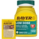 Bayer Aspirin 81mg Enteric는 정제 300ct와 진짜 Aspirin 325mg의 2개의 조사 여행 팩을 입혔습니다