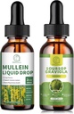 Lungs를 위한 Mullein 하락, Lung Cleanse & Soursop Graviola 액체 하락 1800mg를 위한 Mullein 잎 추출물 1000MG, Soursop는 세포 재생을 위한 추출물을 떠납니다