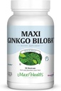 Maxi Health Ginkgo Biloba - 뇌 및 순환 공식 - 90 캡슐 - 코셔 (QGB)