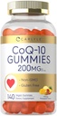 Carlyle CoQ10 200 mg Gummies | 140 개 | 망고 파인애플 맛 | Vegan, Non-GMO, 글루텐 무료 보충