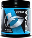근육 Feast Vegan BCAA 분말 4:1 비율 Keto 친절한 설탕 자유로운 포스트 운동 회복, 파란 얼음 대중 음악, 300g