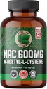순수한 실험실 비타민 NAC (N-Acetyl-Cysteine) 600 mg - 캐나다에서 하는 120의 모자