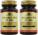 SOLGAR 비타민 B6 25 Mg, 100 정제, 100 조사 (24의 팩)