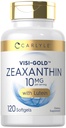 Carlyle Zeaxanthin 10mg | 120 Softgels | Lutein의 눈 건강 지원 | 비 GMO, 글루텐 무료 보충
