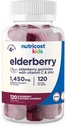 Nutricost 어린이 Elderberry Gummies (50mg) 아연 및 비타민 C 120 Gummies - 글루텐 무료, 옥수수 시럽 없음
