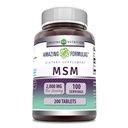 놀라운 수식 MSM (Methylsulfonylmethane) 보충 | 1000 Mg Per 서빙 | 200 정제 | Non-GMO | 글루텐 무료 | 미국에서 제작
