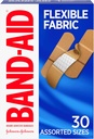 Band-Aid Brand Flexible Fabric Adhesive Bandages, 편안한 Sterile Protection & Wound Care for Minor Cuts & Burns, 퀼트 아이 기술 쿠션 Painful Wounds, 분류 크기, 30캐럿