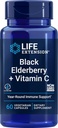 생활 연장 검정 Elderberry + 비타민 C, Elderberry & 비타민 C에서 매일 면역 지원, 글루텐 무료, 비 GMO, 채식주의, 60 캡슐