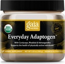 Gaia Herbs Everyday Adaptogen Powder - 에너지 지원 제공 및 물리적 활성의 건강한 스트레스 수준을 유지 - Maca Root, Cordyceps, Ashwagandha & More - 3.5 Oz (38 일 공급)