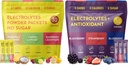 Keto Vitals Tropical & Berry Assorted 2 Pack 번들 전해질 분말 번들 : 열대 & Berry Assorted 풍미 - Sugar-Free & Zero Calorie Electrolyte 음료 혼합 패킷, 60 서빙