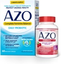 AZO는 여성 (60 조사)를 위한 Feminine 균형 매일 Probiotics + Urinary Tract 건강 (100 조사)를 위한 Cranberry Softgels를 완료합니다