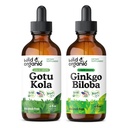 야생 & 유기 Gotu Kola Tincture 4 fl oz & Ginkgo Biloba Tincture 4 fl oz