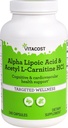 Vitacost 알파 Lipoic 산 & Acetyl L Carnitine HCl -- 700 mg - 240의 캡슐
