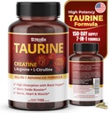 Creatine, L-Arginine, L-Citrulline High Absorption with Black Pepper Nitric Oxide Booster, Muscle USA Made & Tested (150 개)