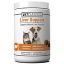 Vet Classics Liver 지원 애완 동물 건강 보충 개, 고양이 – Liver Functions – B-Vitamins, Glutathione, 우유 이틀 – 연약한 정제, Chews – 120 연약한 Chews