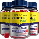 Bach RESCUE PLUS Melatonin Sleep Gummies, 자연적인 딸기 풍미, 잠 원조, 규정식 보충교재, 채식주의자, 글루텐 자유로운, 인공 풍미, 색깔 또는 감미료 없음, 3 팩, 180 조사 합계