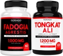 Fadogia Agrestis Extract (60 Count) Athletic Performance & Muscle Mass 및 Tongkat Ali for Men (120 캡슐) Longjack Tongkat Ali for Men's Health & Vitality Support - 미국 Made