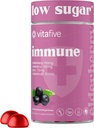 vitafive Elderberry Gummies - 성인을위한 낮은 설탕 면역 지원 - 비타민 C 및 아연 Citrate - Vegan, 알레르기 무료 (50 Ct)
