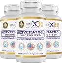 Genex 공식 98% 흡수 (3 팩)를 위한 BioPerine®를 가진 순수한 Trans-Resveratrol, 완전히 안정된 Resveratrol 600mg - 건강한 시효를 위한 180X Trans-Resveratrol 캡슐